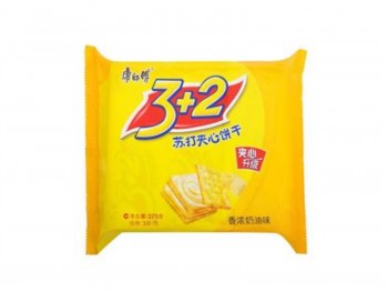 康师傅 3+2 苏打夹心饼干 奶油味 375克