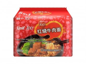 统一100  红烧牛肉面  (5连包)