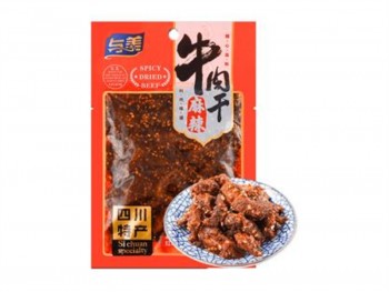 与美 麻辣牛肉干 100.00 GRAM